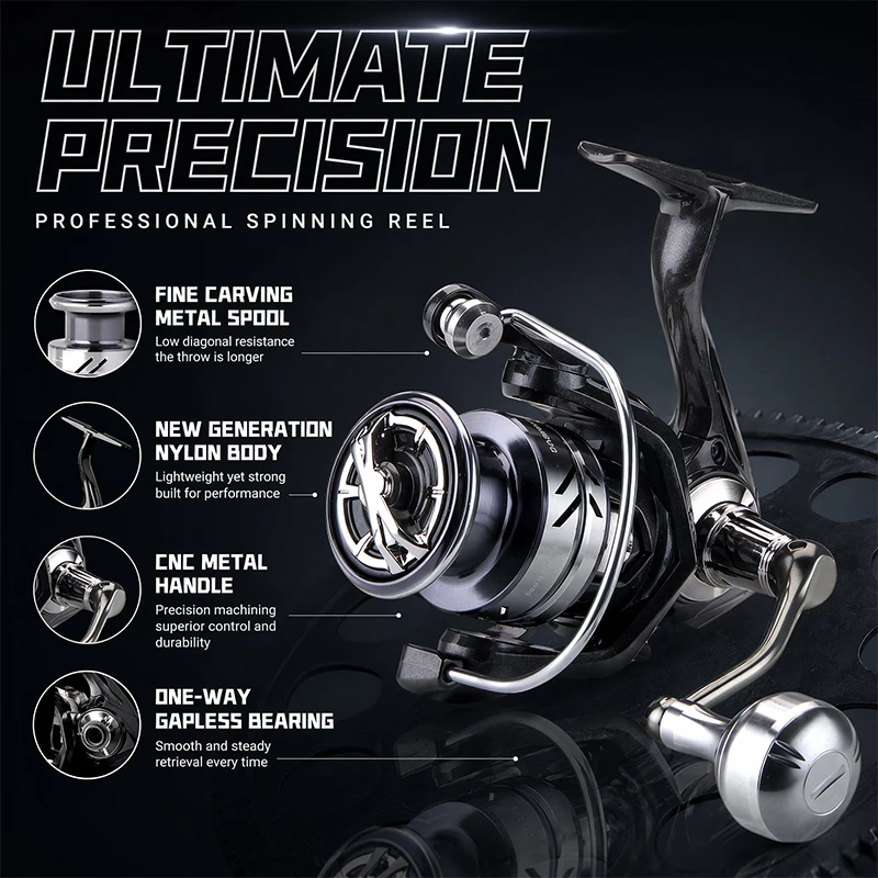 Surf Reel - DEUKIO Metal Knob Fishing Reels Spinning