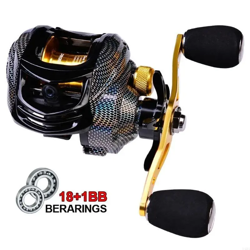 Baitcasting Reel - 652F Baitcasting Reel 18+1 Bearings, Ultralight