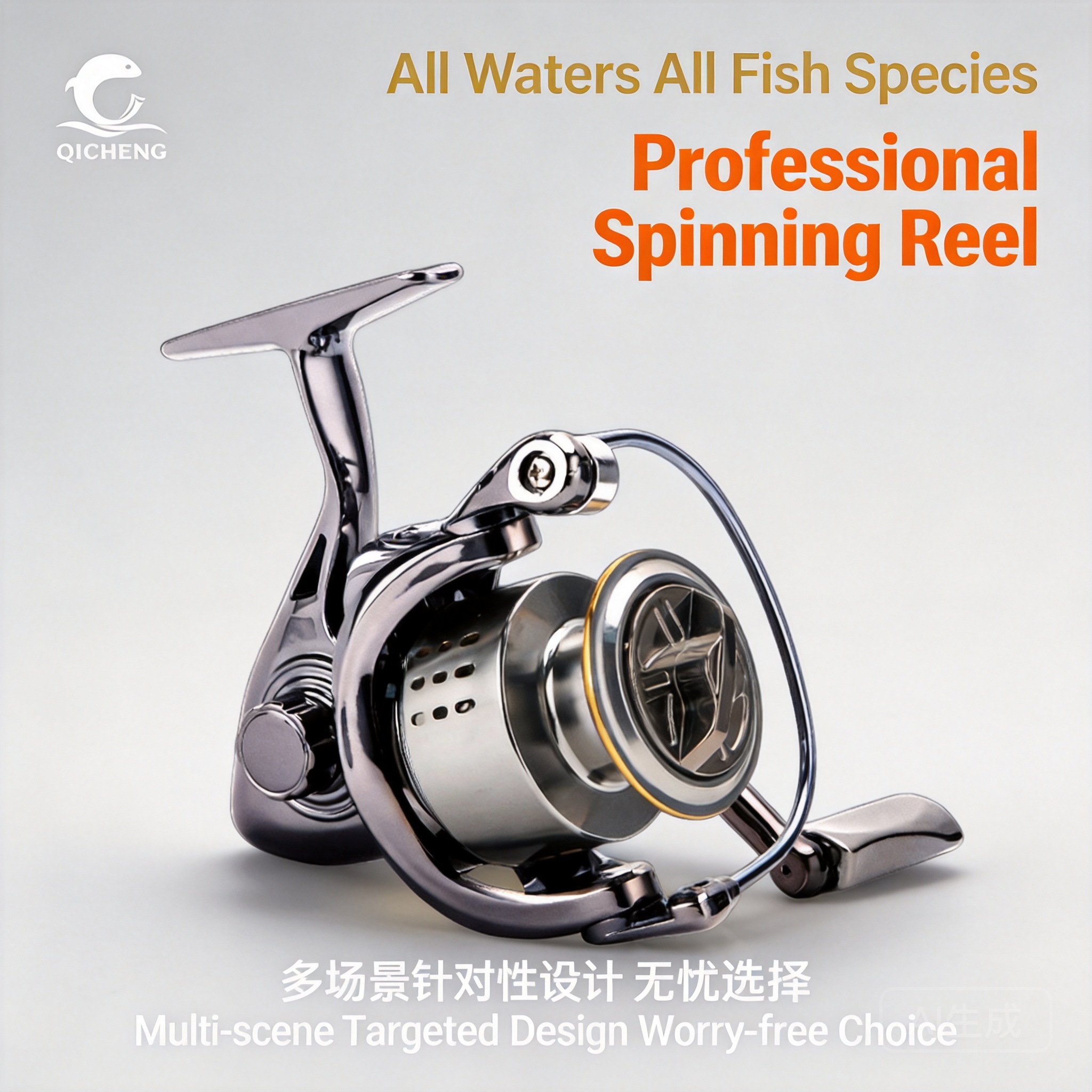 Ice Fishing Reel - S Electroplated Mini Golf Spinning Reel