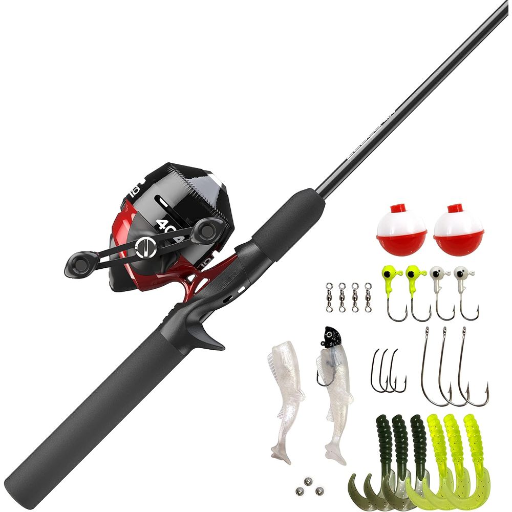 5'6 Two-Piece Fiberglass Spinc - Spincast Reel recension och pris