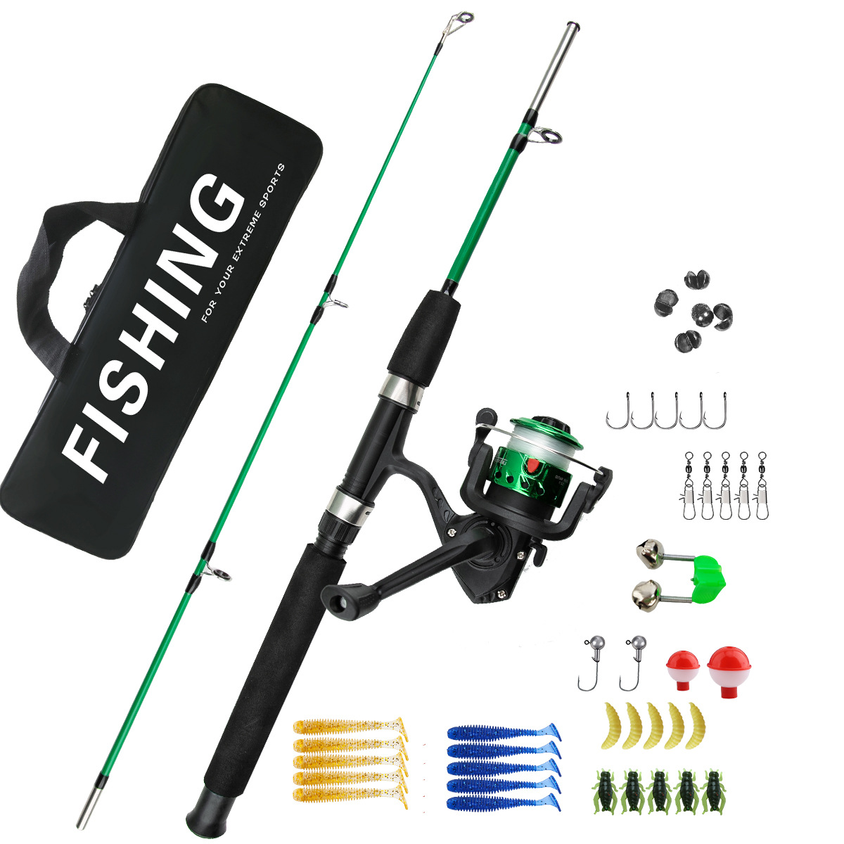 2 Sections Ice Fishing Rod Com - Ice Fishing Reel recension och pris