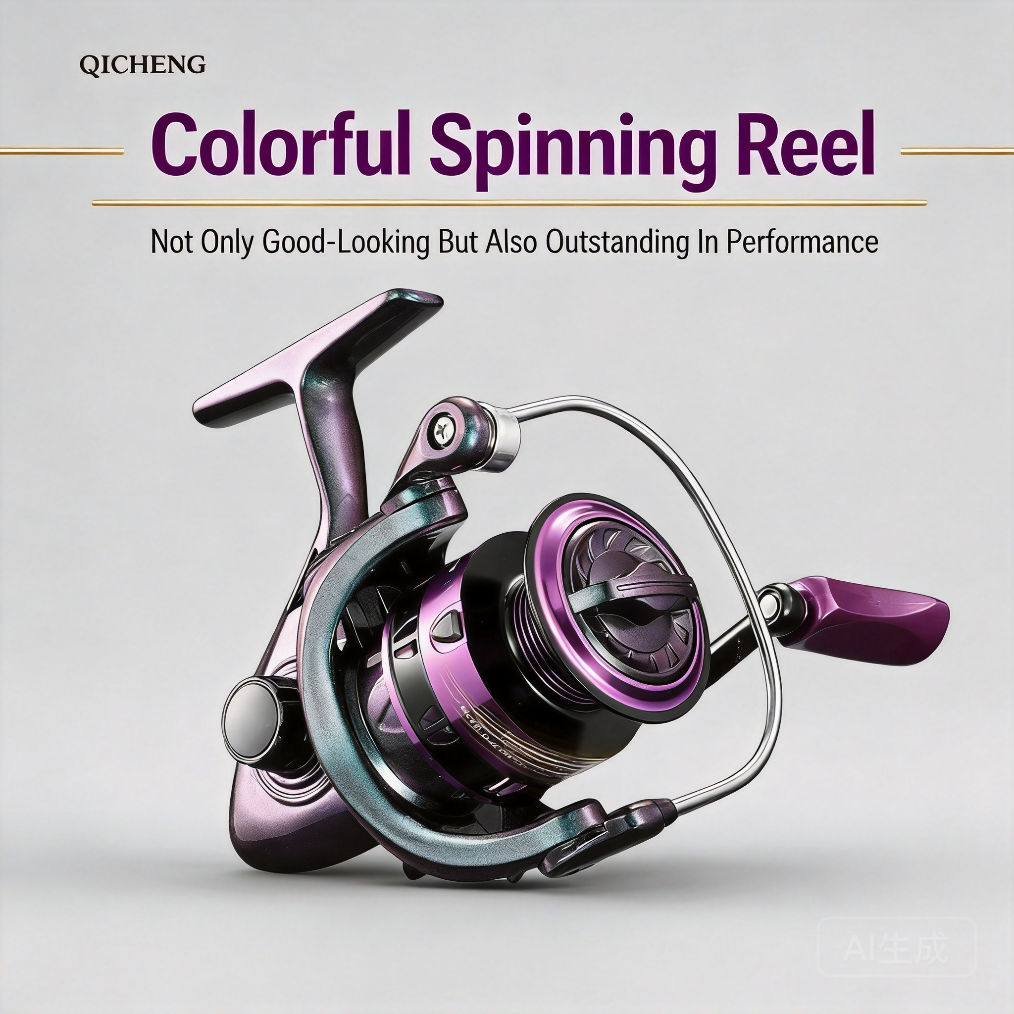 Colorful Purple Spinning Fishi - Ice Fishing Reel recension och pris