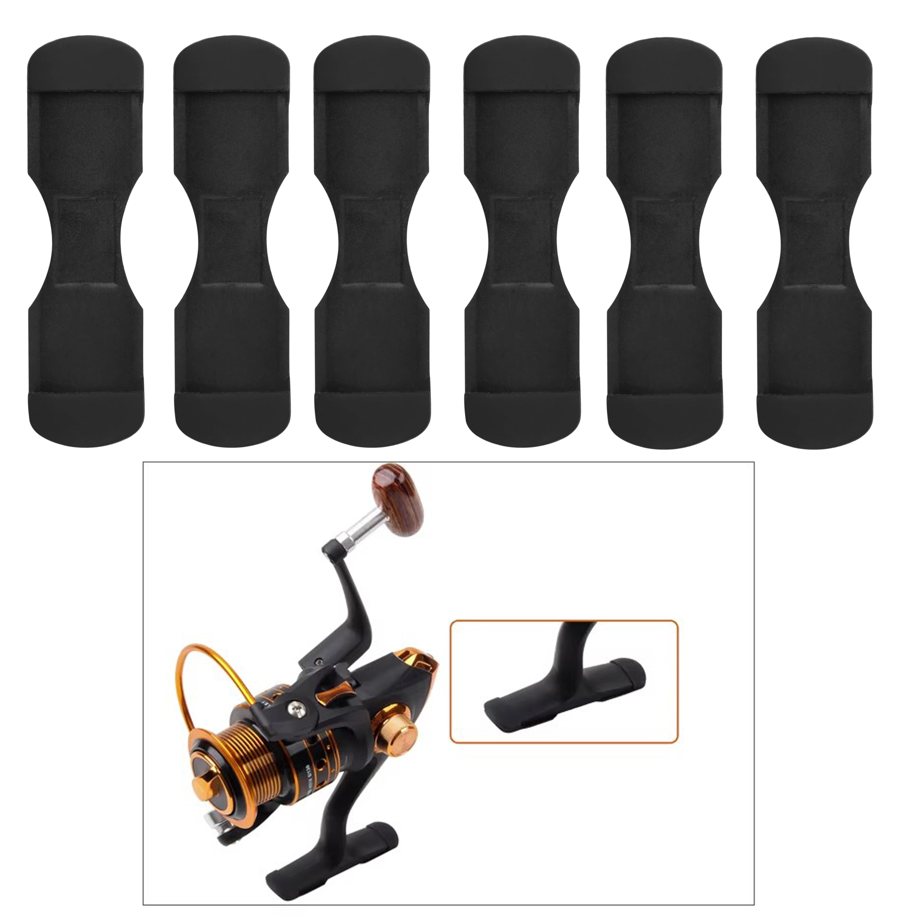 6pcs Black Rubber Fishing Reel - Trolling Reel recension och pris