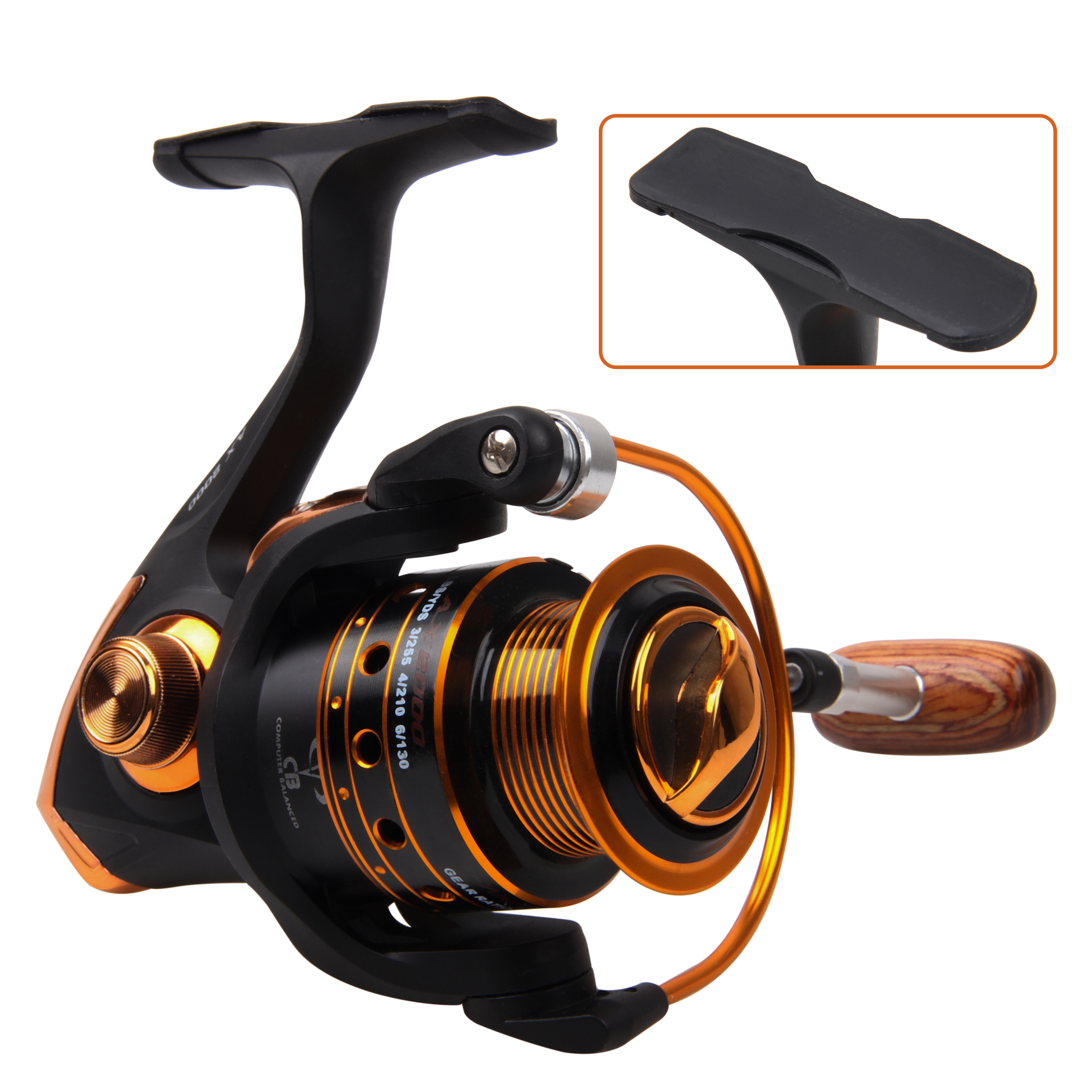 6pcs Black Rubber Fishing Reel - Trolling Reel recension och pris