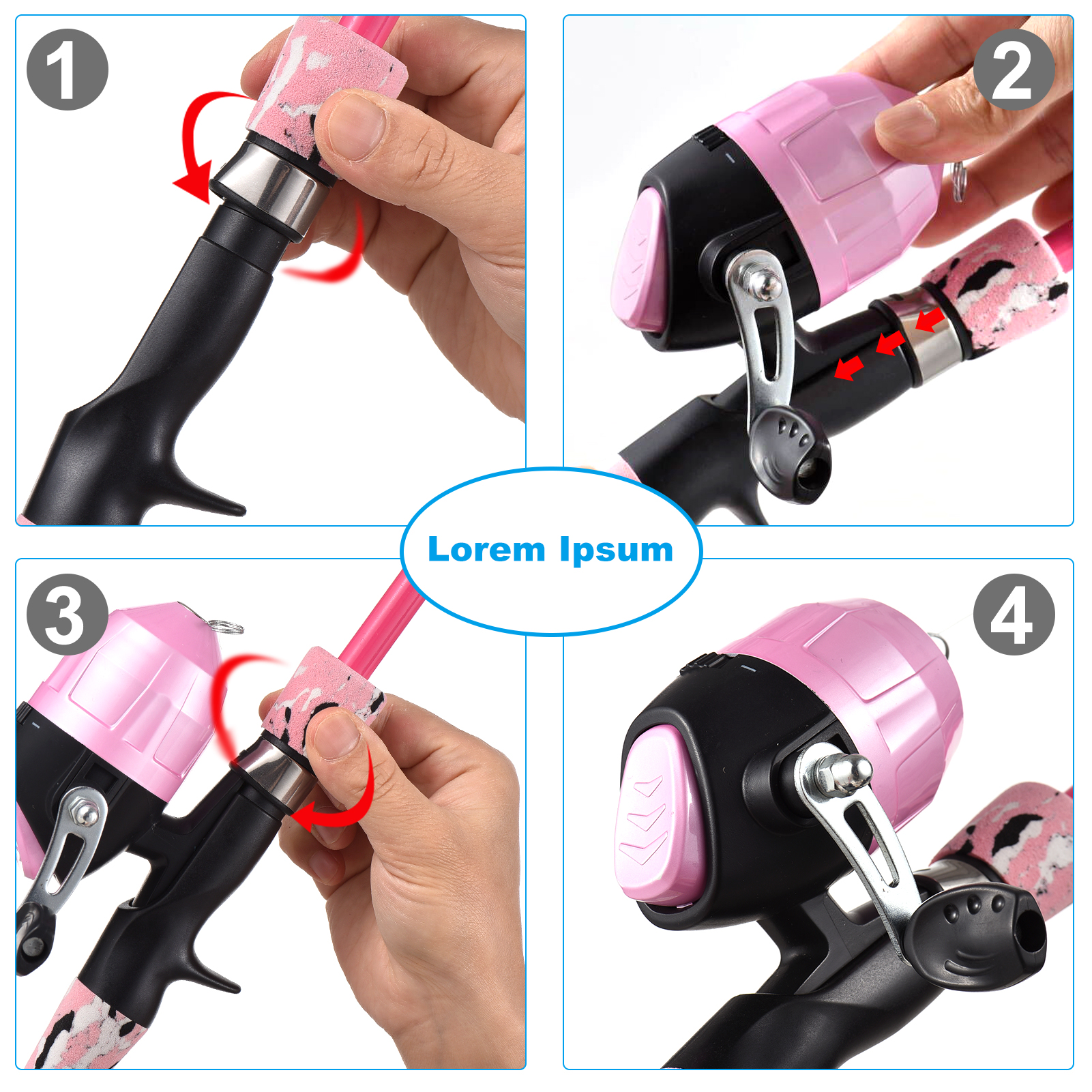 Kids Fishing Rod and Reel Comb - Spincast Reel recension och pris