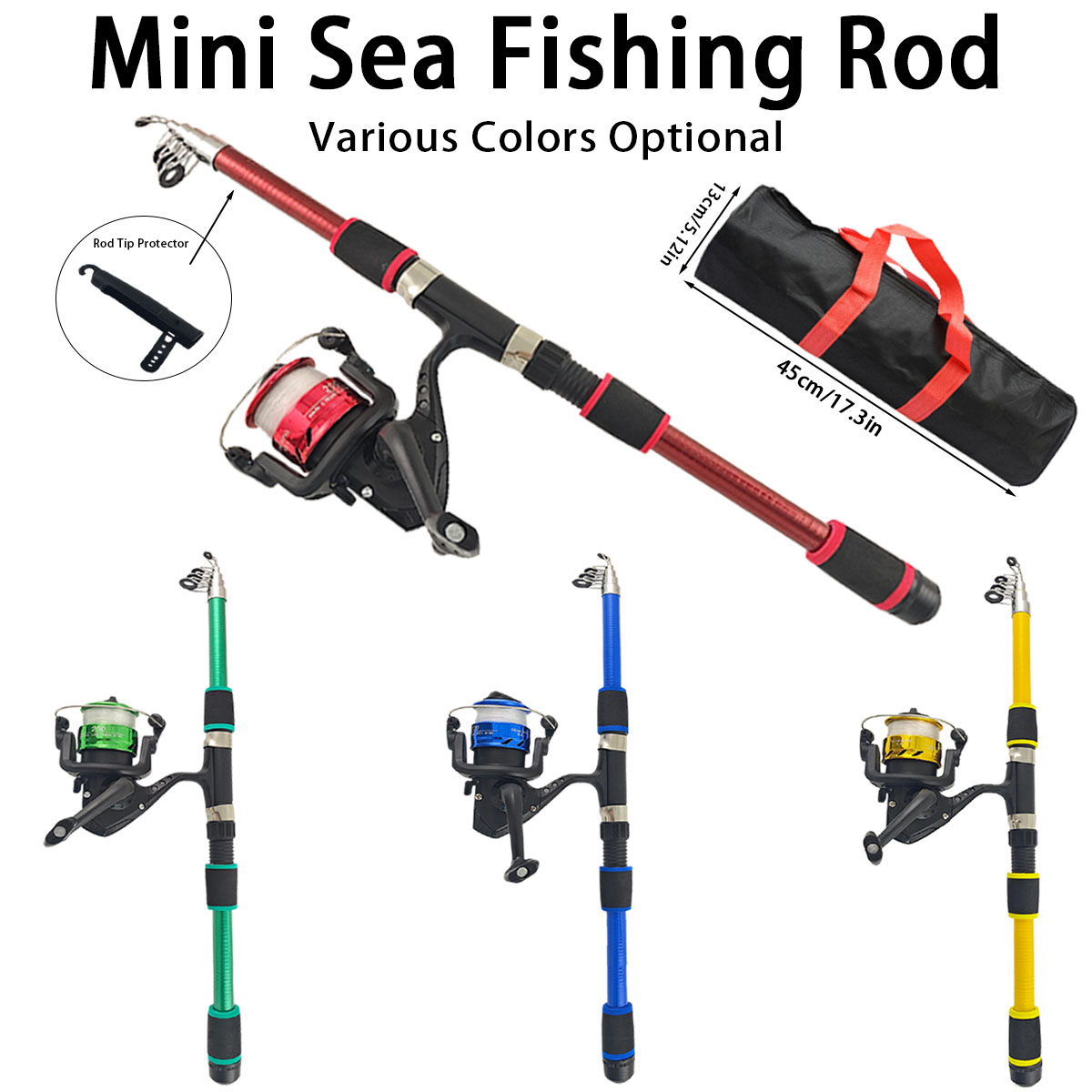 Mini Telescopic Sea Fishing Ro - Reel Bag recension och pris