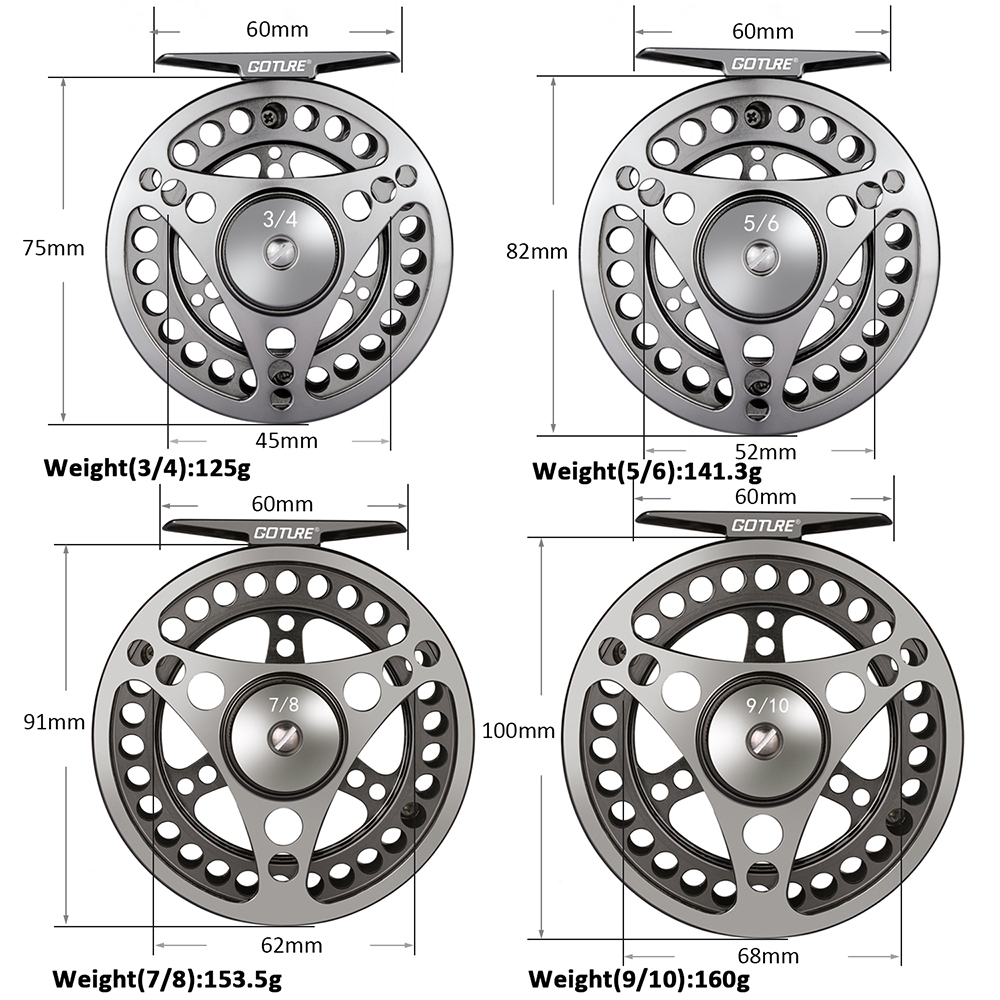 Goture Fly Fishing Reel Large  - Reel Spare Spool recension och pris