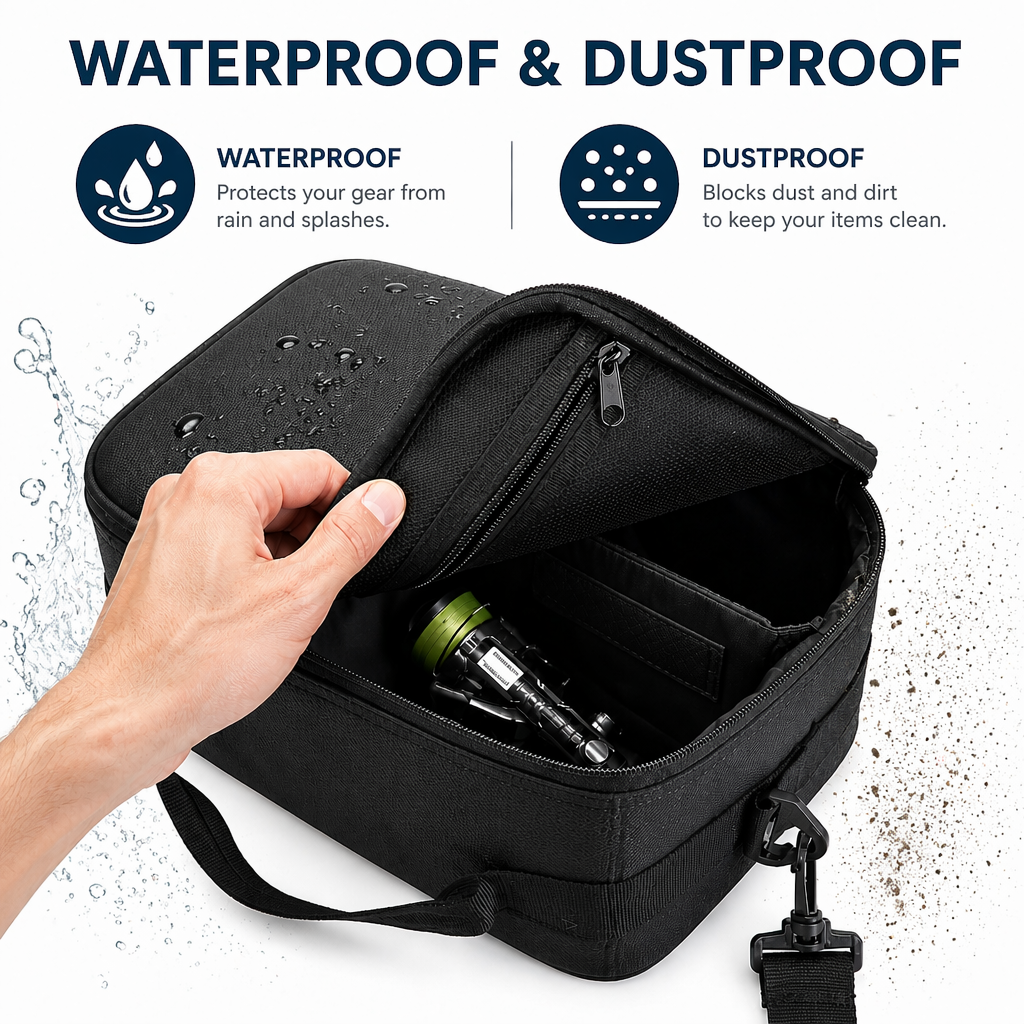 8-Grid Fishing Reel Case, Wate - Spincast Reel recension och pris