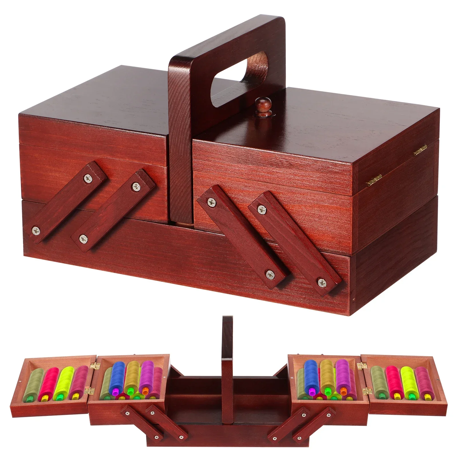 Expandable Sewing Thread Box W - Reel Handle recension och pris