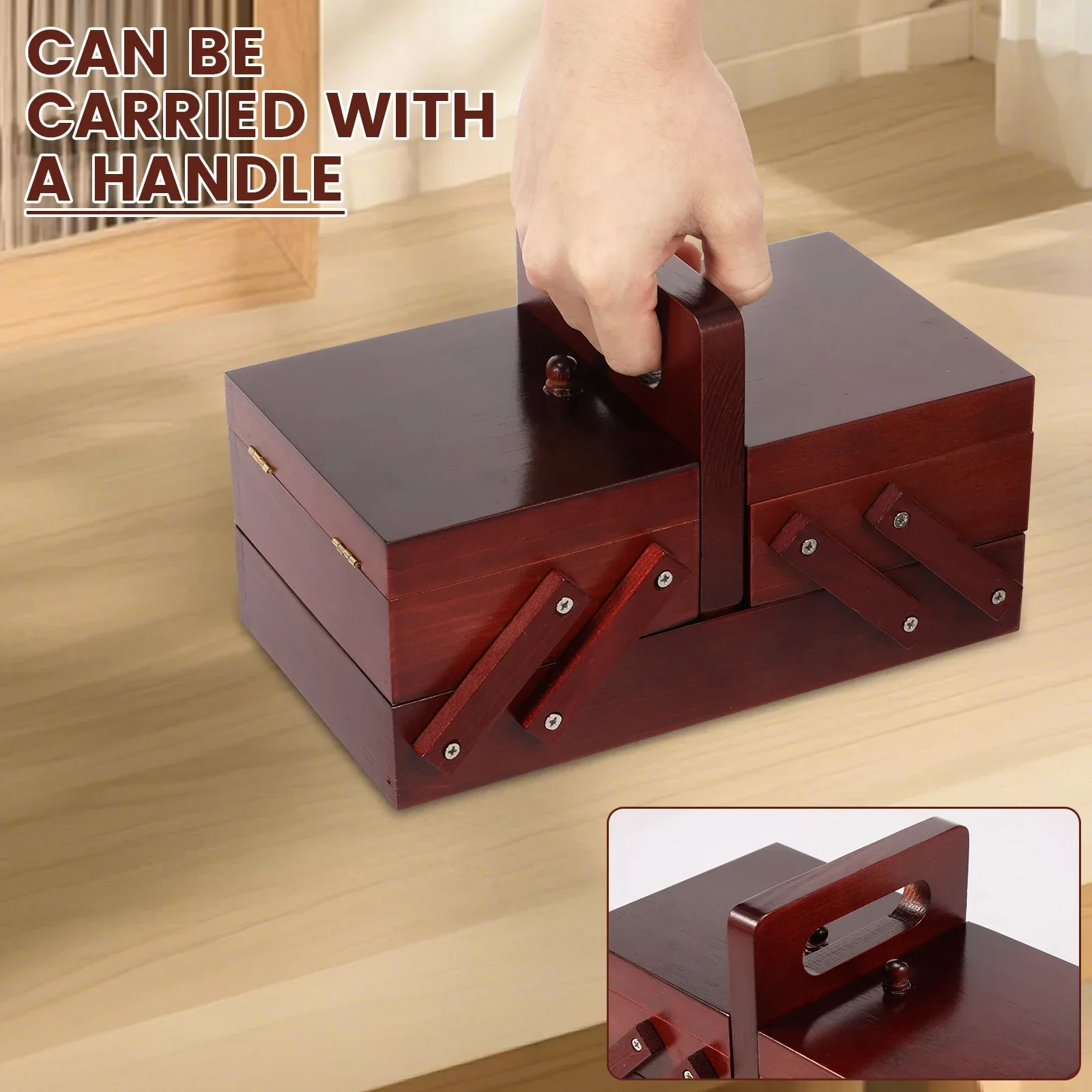 Expandable Sewing Thread Box W - Reel Handle recension och pris
