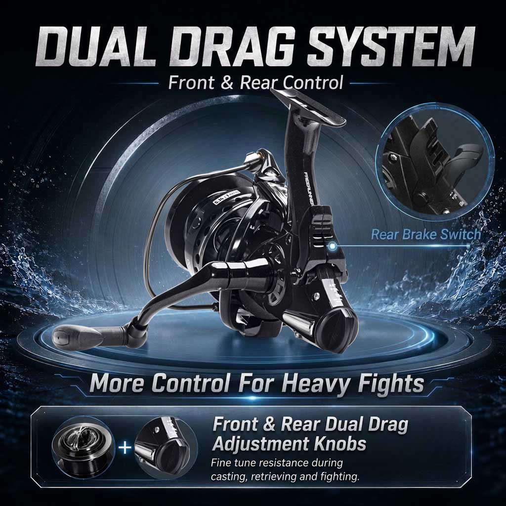 SAMOLLA Dual Brake Spinning Re - Reel Drag Knob recension och pris