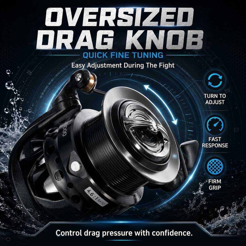 SAMOLLA Dual Brake Spinning Re - Reel Drag Knob recension och pris