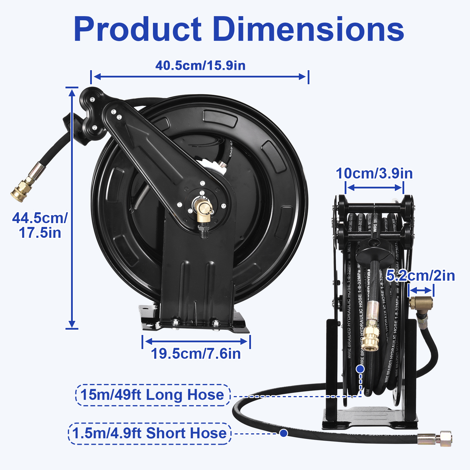 Pressure Washer Hose Reels 0.5 - Conventional Reel recension och pris